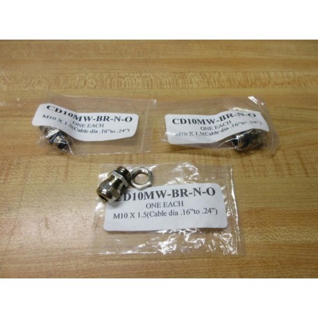 CD10MW-BR-N-O Cable Gland, Cord Grip CD10MW-BR (Pack of 3)