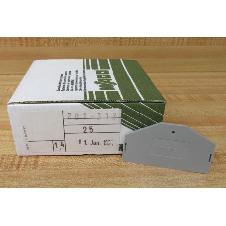 Wago 281-312 End Plate 281312 (Pack of 25)