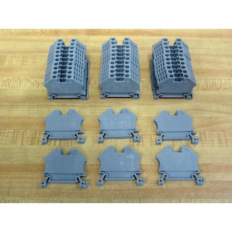 Morsettitalia EURO 4 Terminal Block 43409 Grey (Pack of 36) - New No Box