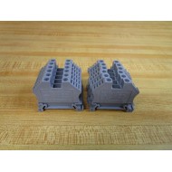Morsettitalia EURO 4 Terminal Block 43409 Grey (Pack of 12) - Used