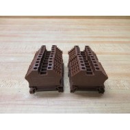 Morsettitalia EURO 4 Terminal Block Brown (Pack of 20) - New No Box