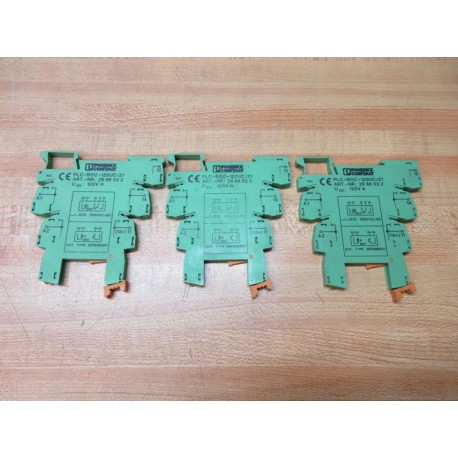 Phoenix Contact PLC-BSC-120UC21 Relay Base 2966032 (Pack of 3) - Used