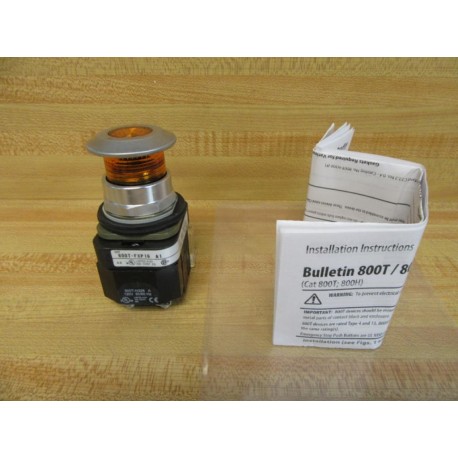 Allen Bradley 800T-FXP16XA1 Amber Switch - New No Box