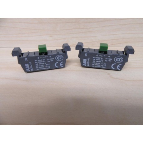 ABB MCBL-10 Contact Block 1SFA611612R1010 (Pack of 2) - New No Box