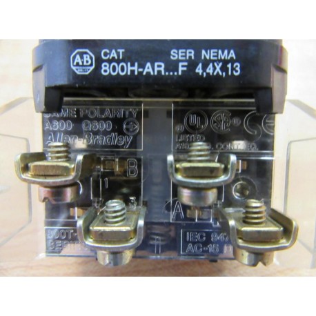 Allen Bradley 800H-AR9 Push Button 800H-AR W800T-XA Contact Block