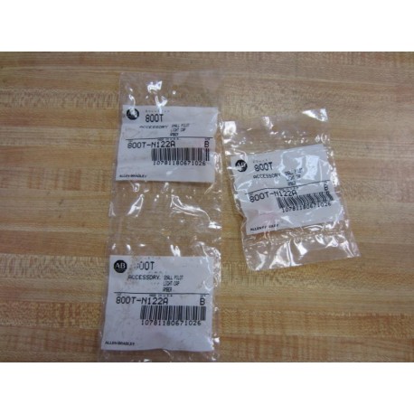 Allen Bradley 800T-N122A Amber Cap Lens 800TN122A Series B (Pack of 3)