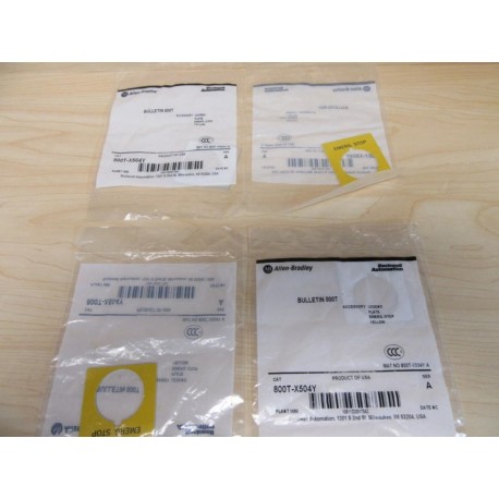 Allen Bradley 800T-X504Y Legend Plate (Pack of 4)