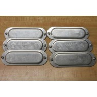 Hubbell Killark OL-30 1" Conduit Body Cover OL30 (Pack of 6) - New No Box