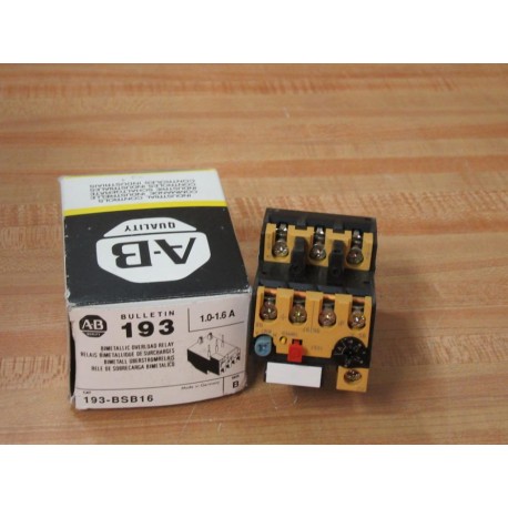 Allen Bradley 193-BSB-16 Overload Relay 193BSB16 1.0-1.6A