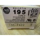 Allen Bradley 195-FA22 Auxiliary Contact 195FA22 Series A