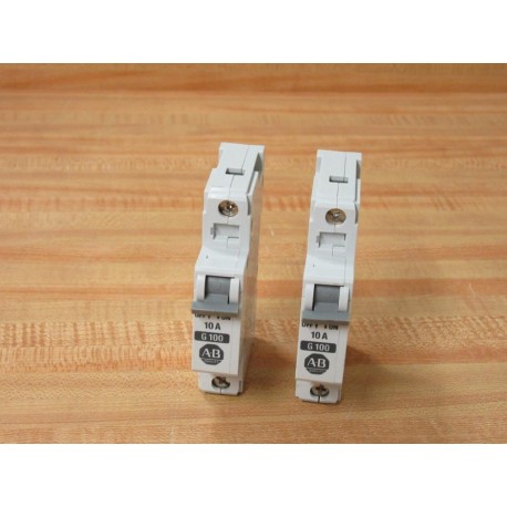 Allen Bradley 1492-CB1G100 Circuit Breaker 1492CB1G100 10A Series B (Pack of 2) - New No Box