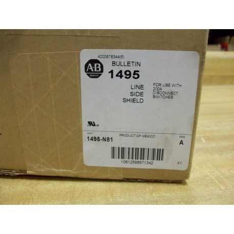 Allen Bradley 1495-N81 Line Side Shield 1495N81