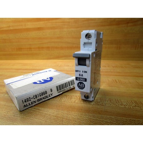 Allen Bradley 1492-CB1G060 Breaker 1492CB1G060 6A Ser. B