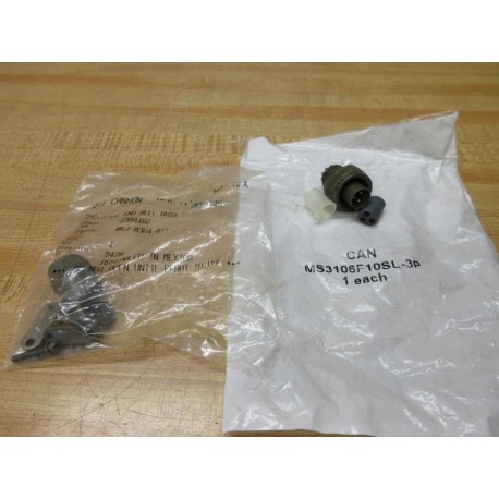 ITT Cannon Electric MS3106F10SL-3P Connector Plug MS3106F10SL3P