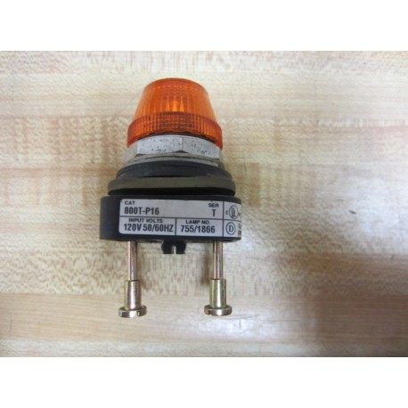 Allen Bradley 800T-P16A Amber Pilot Light 800TP16A (Pack of 5) - Used