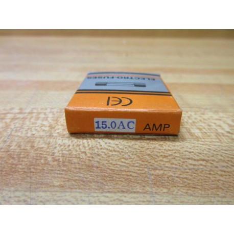 Electro-Fuses 15.0AC CEI Fuse 15A Metal Element (Pack of 5)