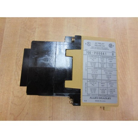 Allen Bradley 700-P000A1 Relay 700P000A1 Series B - New No Box