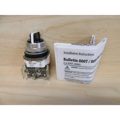 Allen Bradley 800T-JE91 Selector Switch - New No Box