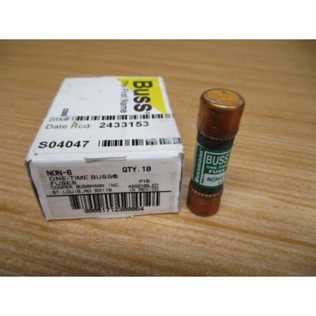 Buss NON 6 Bussmann Fuse Cross Ref 4XF87 (Pack of 10)