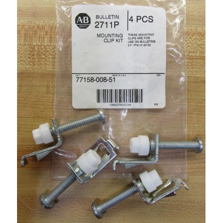 Allen Bradley 77158-008-51 Mounting Clip 2711P-RTMC (Pack of 4)