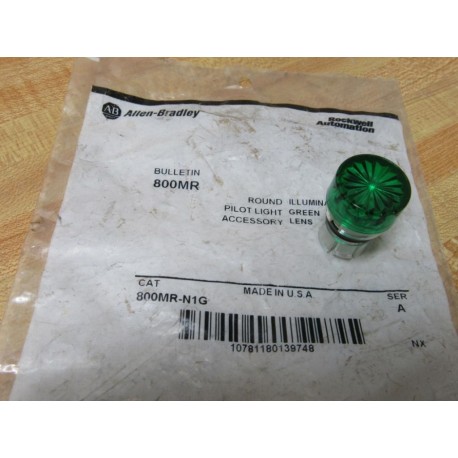 Allen Bradley 800MR-N1G Green Pilot Light Lens 800MRN1G