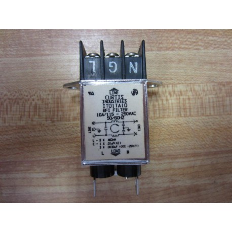 Curtis Industries ITO1TA1O RFI Filter IT01TA10 - Used