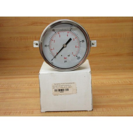 Dynamic Fluid CFC2P-007B Gauge CFC2P007B 0-100 PSI