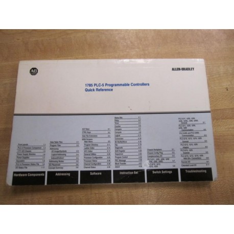 Allen Bradley 1785 PLC-5 Quick Reference Guide - Used