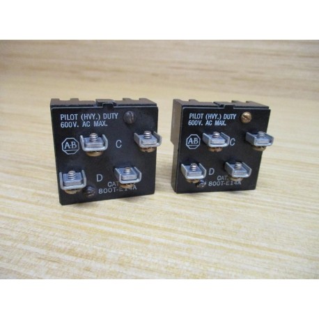 Allen Bradley 800T-E14A Contact Block 800TE14A (Pack of 2) - Used