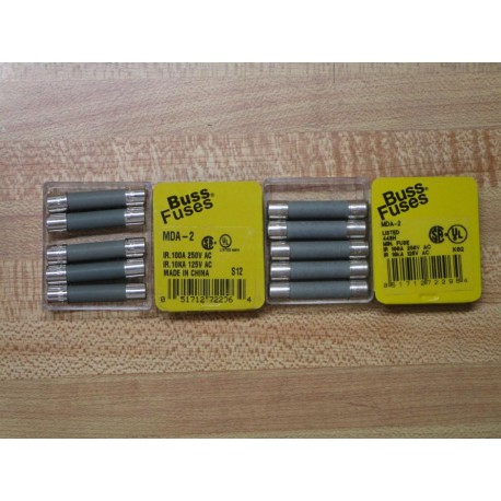 Buss MDA-2 Bussmann Fuse Cross Ref 1CL98 Gray (Pack of 10)