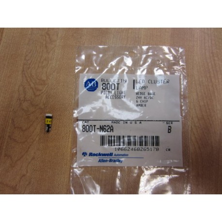 Allen Bradley 800T-N62A LED Cluster Lamp 800TN62A Series B (Pack of 3)