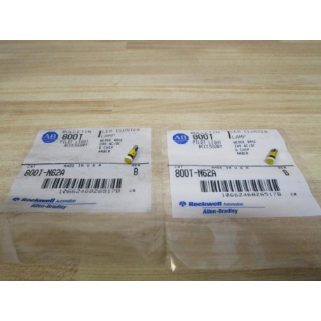 Allen Bradley 800T-N62A LED Cluster Lamp 800TN62A Series B (Pack of 2)