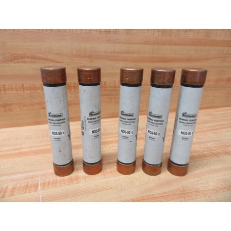 Buss NOS-50 Bussmann Fuse Cross Ref 4XH12 (Pack of 5) - New No Box