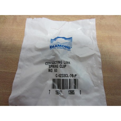 Diamond Chain C-4233CL-08-P Connecting Link Spring Clip 60 (Pack of 5)
