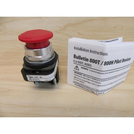 Allen Bradley 800T-FXT D4 Pushbutton 800TFXTD4 Red w800T-XD4 - New No Box