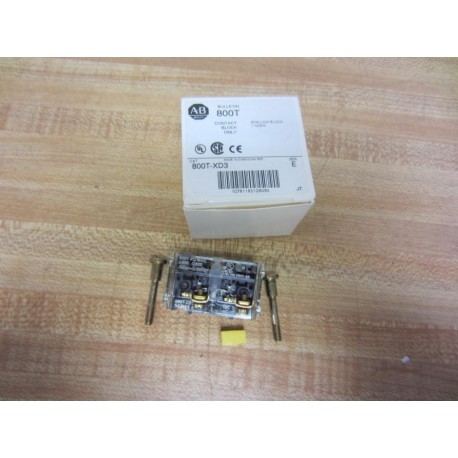 Allen Bradley 800T-XD3 Contact Block 800TXD3 Series E