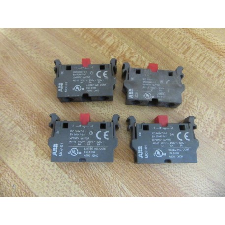 ABB MCB-01 Block MCB01 1SFA611610R1010 (Pack of 4) - Used