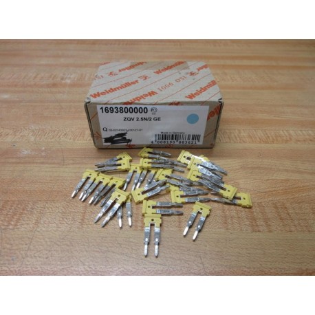 Weidmuller 1693800000 Terminal Block ZQV 2.5N2 GE (Pack of 26)