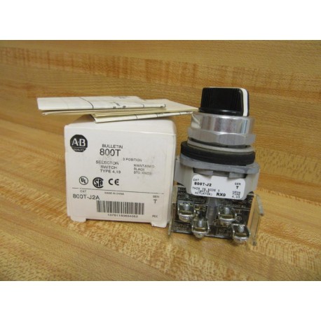 Allen Bradley 800T-J2A Selector Switch 800TJ2A Series T