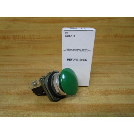 Allen Bradley 800T-D1A Pushbutton 800TD1A Ser. T Green - Refurbished