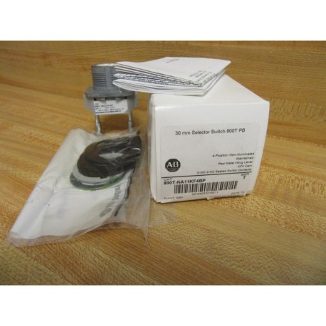Allen Bradley 800T-NA11KF48P 4 Pos Selector Switch WO Lever & Contacts