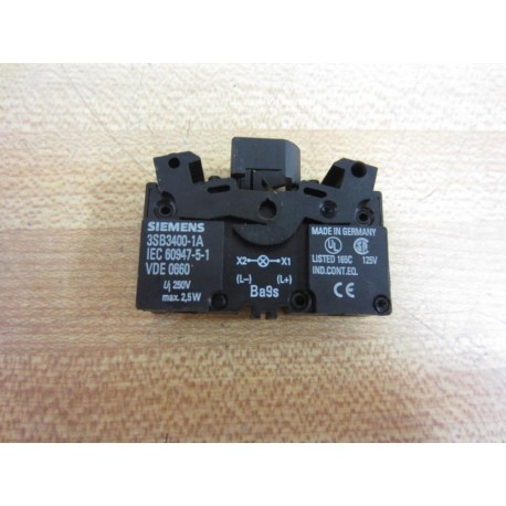 Siemens 3SB3400-1A Lampholder 3SB34001A - New No Box