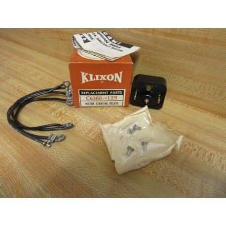 Klixon C6360-129 Motor Starting Relay C6360129