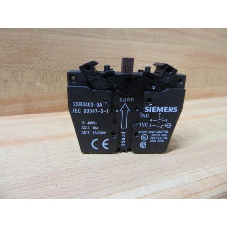 Siemens 3SB3403-0A Contact Block 3SB34030A - New No Box