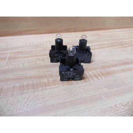 Telemecanique Z..-BV6 Light Module ZB2BV6 WBulb (Pack of 3) - Used