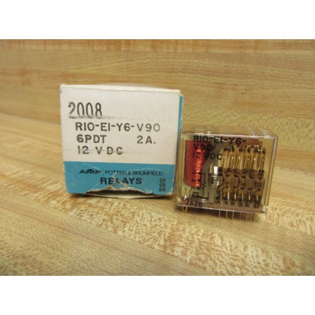 Potter & Brumfield R10-E1-Y6-V90 AMF Relay R10-E1-Y6-V90 12VDC