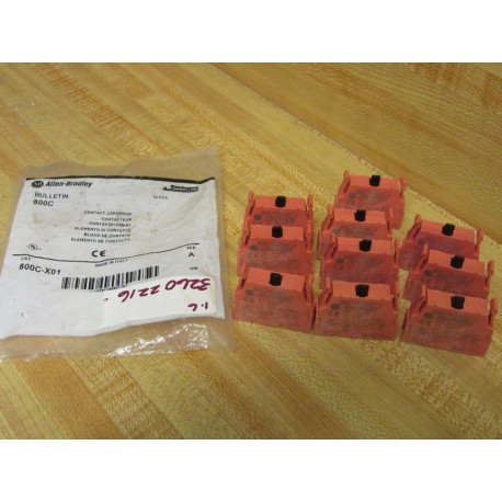Allen Bradley 800C-X01 Contact Cartridge 800C-PA004001 (Pack of 10)
