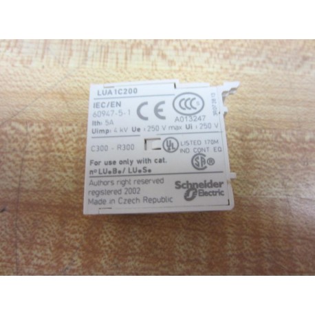 Schneider Electric LUA1C200 Auxiliary Contact - New No Box