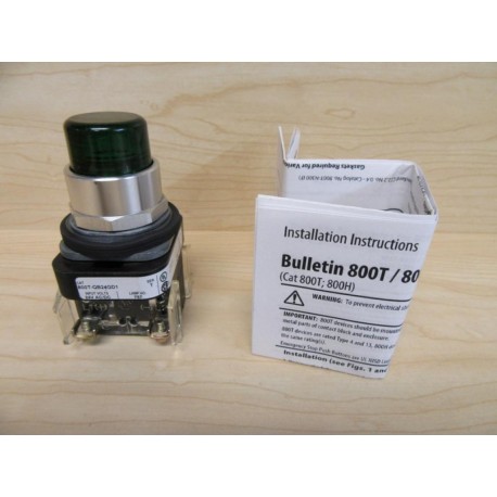 Allen Bradley 800T-QB24GD1 Green Push Button Series T - New No Box