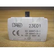 Baco 23-E01 Contact Block 23E01 White - New No Box